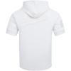 Pro Standard Mens NFL White Out Cotton Double Knit Short Sleeve Hoodie(White)