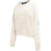 Pro Standard NBA womens Womens Nba Golden State Warriors Neutrals Player Brushed Back French Terry Crewneck Sweatshirt(Eggshell)