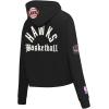 Pro Standard NBA womens Womens Nba Modern Originals Brushed Back French Terry Cropped Pullover Hoodie(Black)