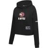 Pro Standard NBA womens Womens Nba Modern Originals Brushed Back French Terry Cropped Pullover Hoodie(Black)