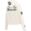 Pro Standard NBA womens Womens Nba Modern Originals Brushed Back French Terry Cropped Pullover Hoodie(Eggshell)