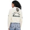Pro Standard NBA womens Womens Nba Modern Originals Brushed Back French Terry Cropped Pullover Hoodie(Eggshell)