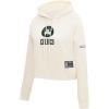 Pro Standard NBA womens Womens Nba Modern Originals Brushed Back French Terry Cropped Pullover Hoodie(Eggshell)