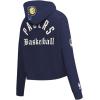 Pro Standard NBA womens Womens Nba Modern Originals Brushed Back French Terry Cropped Pullover Hoodie(Midnight Navy)