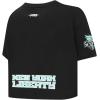 Pro Standard WNBA Womens Womens WNBA New York Liberty Classic Player Cotton Short Sleeve Boxy Tee(Black)