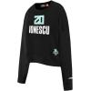 Pro Standard WNBA womens Womens Wnba New York Liberty Classic Player Brushed Back French Terry Crewneck Sweatshirt(Black)