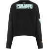 Pro Standard WNBA womens Womens Wnba New York Liberty Classic Player Brushed Back French Terry Crewneck Sweatshirt(Black)