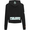 Pro Standard WNBA womens Womens Wnba New York Liberty Classic Player Brushed Back French Terry Cropped Pullover Hoodie(Black)