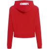 Pro Standard Womens NFL Game Day Classics Cotton Double Knit Cropped Pullover Hoodie(Red)