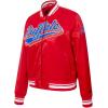 Pro Standard Womens NFL Script Tail Satin Jacket(Red)