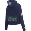 Pro Standard Womens WNBA Minnesota Lynx Classic Player Name And Number Cropped Pullover Hoodie(Midnight Navy)