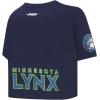 Womens WNBA Minnesota Lynx Classic Player Name and Number Cotton Single Jersey S/S Boxy TEE(Midnight Navy)