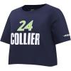 Womens WNBA Minnesota Lynx Classic Player Name and Number Cotton Single Jersey S/S Boxy TEE(Midnight Navy)