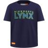 Big Boys WNBA Minnesota Lynx Classic Player Name and Number Cotton Short Sleeve Tee(Midnight Navy)