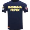 Mens WNBA Indiana Fever Classic Player Name and Number Cotton Single Jersey S/S TEE(Midnight Navy)