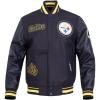 Pro Standard Mens NFL DIY Pick Stitch Varsity Jacket(Black)