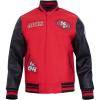 Pro Standard Mens NFL DIY Pick Stitch Varsity Jacket(Red)