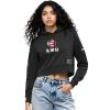 Pro Standard NBA womens Womens Nba Modern Originals Brushed Back French Terry Cropped Pullover Hoodie(Black)