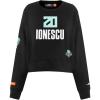 Pro Standard WNBA womens Womens Wnba New York Liberty Classic Player Brushed Back French Terry Crewneck Sweatshirt(Black)