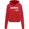 Pro Standard Womens NFL Game Day Classics Cotton Double Knit Cropped Pullover Hoodie(Red)