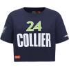 Womens WNBA Minnesota Lynx Classic Player Name and Number Cotton Single Jersey S/S Boxy TEE(Midnight Navy)