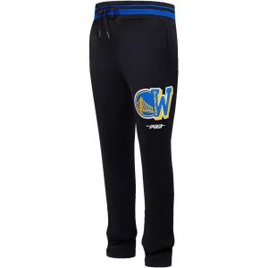 Pro Standard Mens NBA Mash Up Brushed Back French Terry Sweatpant(Black/Royal Blue/Black)