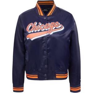 Pro Standard Womens NFL Script Tail Satin Jacket(Blue)