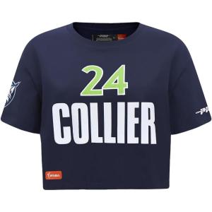 Womens WNBA Minnesota Lynx Classic Player Name and Number Cotton Single Jersey S/S Boxy TEE(Midnight Navy)