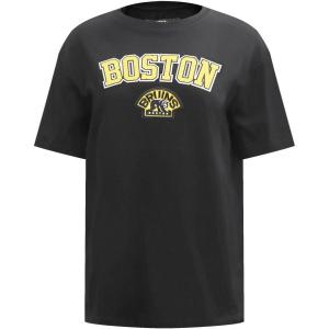 Womens NHL Classic Wind Cotton Boyfriend Fit Tee(Black)