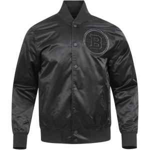 Pro Standard NHL mens Mens Nhl Classic Triple Black Satin Jacket(Triple Black)