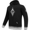 Pro Standard Mens WNBA Retro Classics Brushed Back French Terry Pull Over Hoodie(Black/Gray)