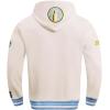 Pro Standard Mens WNBA Retro Classics Brushed Back French Terry Pull Over Hoodie(Eggshell/ University Blue)