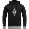 Pro Standard Mens WNBA Retro Classics Brushed Back French Terry Pull Over Hoodie(Black/Gray)