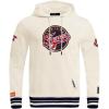 Pro Standard Mens WNBA Retro Classics Brushed Back French Terry Pull Over Hoodie(Eggshell/ Midnight Navy)