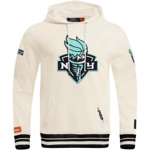 Pro Standard Mens WNBA Retro Classics Brushed Back French Terry Pull Over Hoodie(Eggshell/ Black)