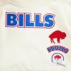NFL BUFFALO BILLS RETRO CLASSIC TODDLER GIRLS RIB FLEECE CREWNECK(Eggshell/Royal Blue)