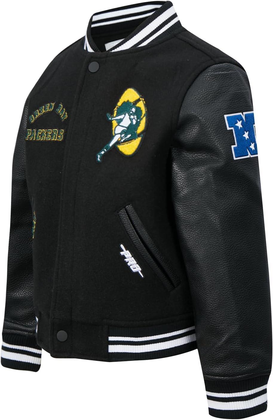 image:imagePro Standard Little Boys NFL Retro Classics Varsity JacketBlack