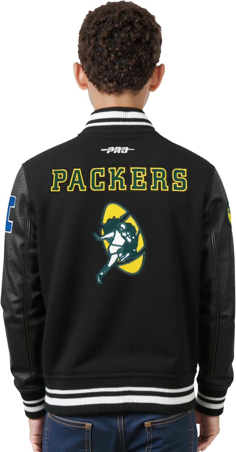 image:imagePro Standard Little Boys NFL Retro Classics Varsity JacketBlack