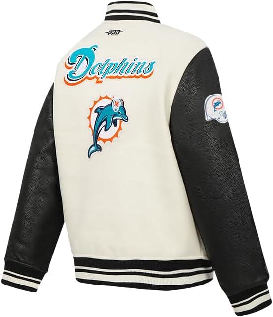 image:imagePro Standard Little Boys NFL Retro Classics Varsity JacketEggshell Black