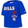 NFL BUFFALO BILLS RETRO CLASSIC LITTLE GIRLS SHORT SLEEVE BOXY TEE(Royal Blue)