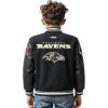Pro Standard Little Boys NFL Retro Classics Varsity Jacket(Black)