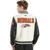 Pro Standard Little Boys NFL Retro Classics Varsity Jacket(Eggshell/ Black)
