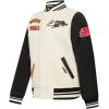 Pro Standard Little Boys NFL Retro Classics Varsity Jacket(Eggshell/ Black)