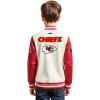 Pro Standard Little Boys NFL Retro Classics Varsity Jacket(Eggshell/ Red)