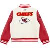 Pro Standard Little Boys NFL Retro Classics Varsity Jacket(Eggshell/ Red)