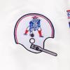 Pro Standard Womens NFL New England Patriots Retro Classics Satin Jacket Eggshell/Royal Blue XS