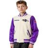 Pro Standard Little Boys NFL Retro Classics Varsity Jacket(Eggshell/ Purple)