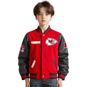 Pro Standard Little Boys NFL Retro Classics Varsity Jacket(Red/Black)