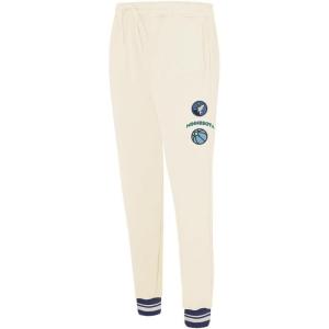 Pro Standard NBA Womens Womens NBA Retro Classics Brushed Back French Terry Sweatpant(Eggshell/ Midnight Navy)