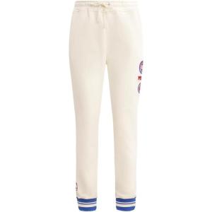 Pro Standard NBA Womens Womens NBA Retro Classics Brushed Back French Terry Sweatpant(Eggshell/Royal Blue)